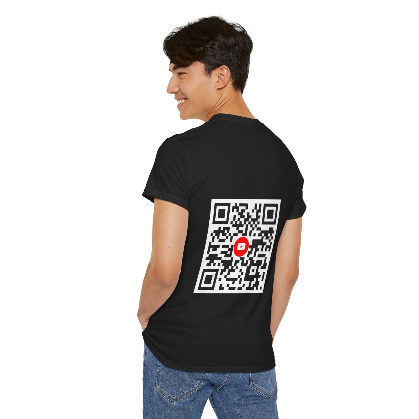 Fusion t-shirt Aaliyah Unisex Heavy Cotton Tee - Retro Vibe with QR Code