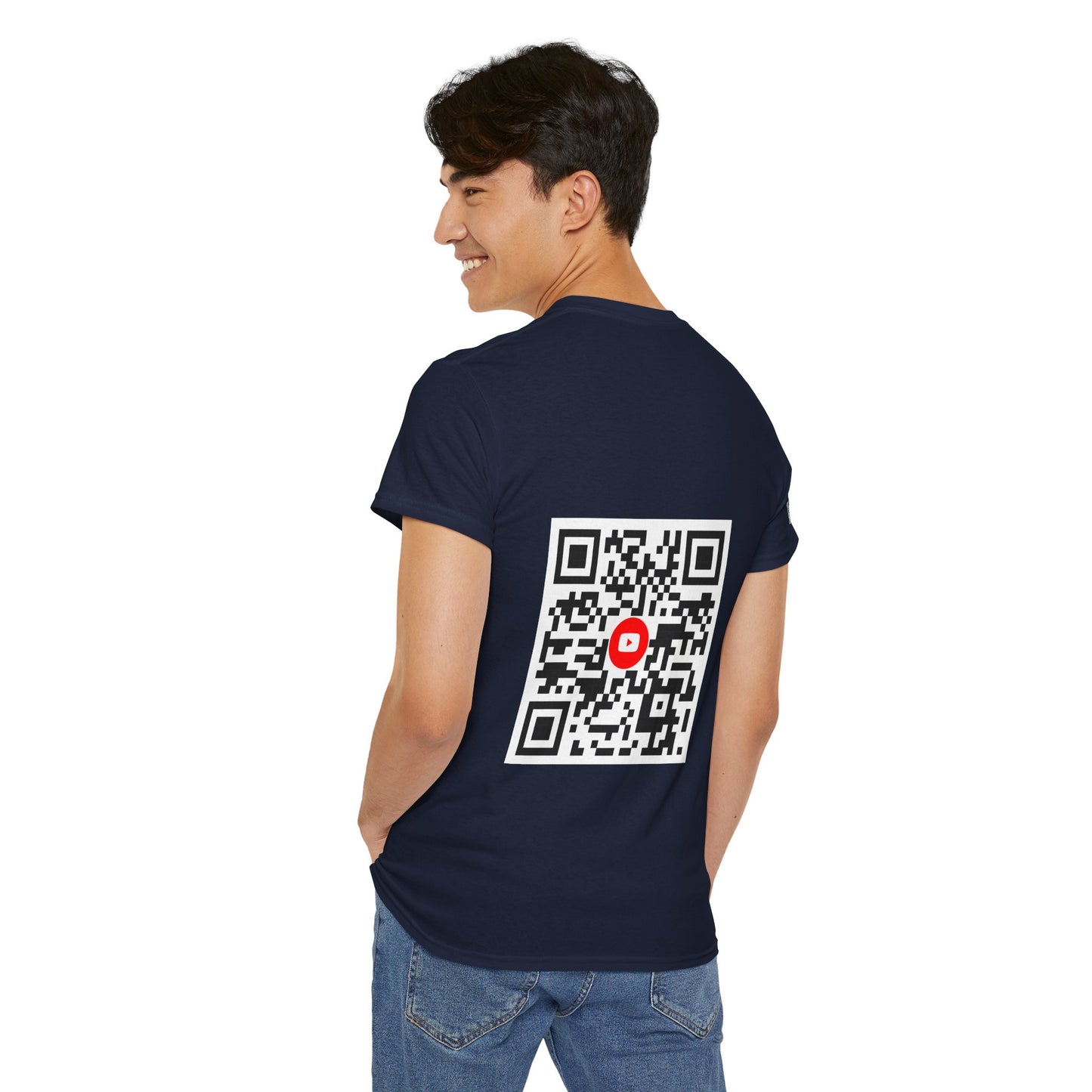 Fusion t-shirt Aaliyah Unisex Heavy Cotton Tee - Retro Vibe with QR Code